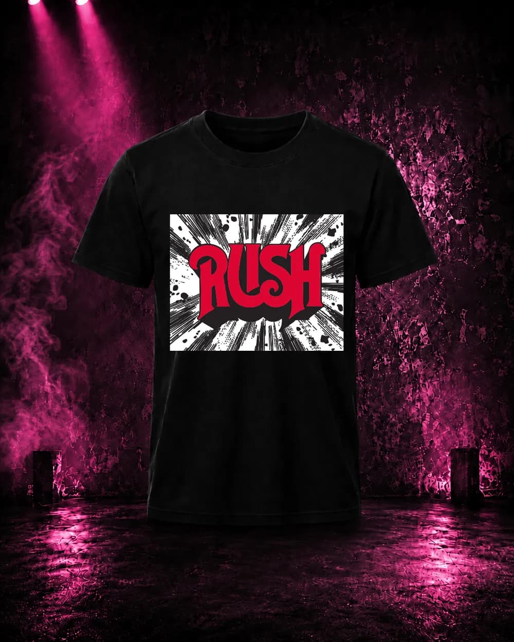 Release 18 — Red Starburst — black rock music graphic t-shirt